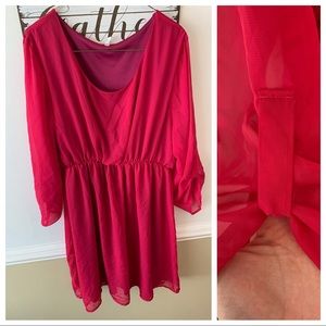 Pink blush maternity plus dress